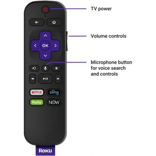  [아마존베스트]Roku Streaming Stick | Portable; Power-PackedStreaming Devicewith Voice Remote with Buttons for TV Power and Volume (2018)