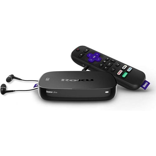  [아마존베스트]Roku Ultra Streaming Media Player 4K/HD/HDR Premium JBL Headphones w/Ghost Manta 4K HDMI Cable