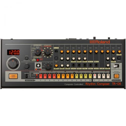 롤랜드 Roland},description:The Roland TR-08 is an obsessively detailed and faithful replication of the legendary TR-808easily the most famous and influential drum machine ever made. Afte