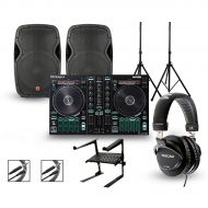 Roland},description:Built around the rugged and powerful Roland DJ-202 DJ controller and two Harbinger V1015 15 active speakers, this DJ package has all the components a digital DJ