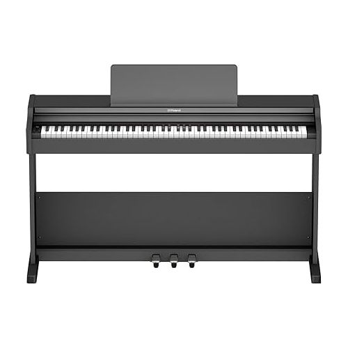 롤랜드 Roland RP107 Digital Compact and Affordable Home Piano with Traditional Upright Styling | Perfect for Beginners |Onboard Bluetooth & More,Black