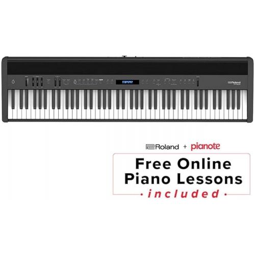 롤랜드 Roland FP-60X 88-Key SuperNATURAL Portable Digital Piano, Black Bundle with Stand, Bench, Sustain Pedal, Studio Monitor Headphones (Black)