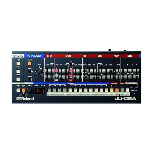 롤랜드 Roland JU-06A Sound Module with 8 Patches + 8 Banks and Hosa MID-315BK 5-Pin DIN to 5-Pin DIN MIDI Cable, 15 Feet