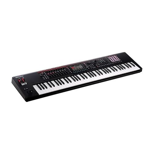 롤랜드 Roland Fantom-07 Synthesizer Keyboard - Bundle with Sustain Pedal, Instructional DVD, Online Piano Lessons, and Austin Bazaar Polishing Cloth