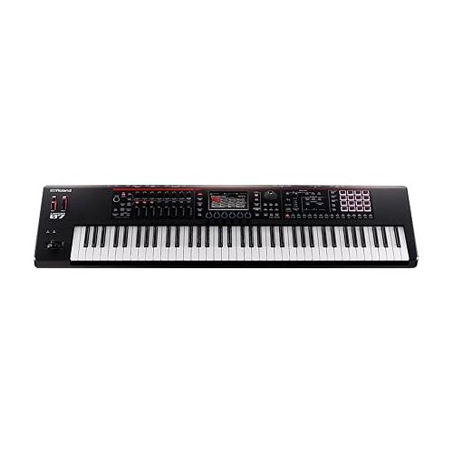 롤랜드 Roland Fantom-07 Synthesizer Keyboard - Bundle with Sustain Pedal, Instructional DVD, Online Piano Lessons, and Austin Bazaar Polishing Cloth