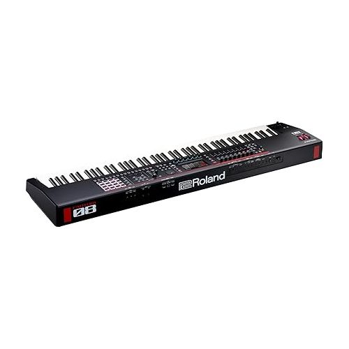 롤랜드 Roland Fantom-08 Synthesizer Keyboard - Bundle with Double Braced X-Style Keyboard Stand, Sustain Pedal, Instructional DVD, Online Piano Lessons, and Austin Bazaar Polishing Cloth