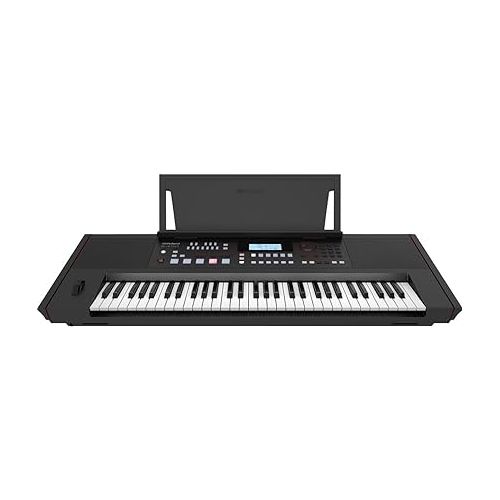 롤랜드 Roland E-X50 Electronic Arranger Keyboard - Easy-to-use | Stereo Speakers | Bluetooth | Professional Sounds | Mic Input | Auto-Accompaniment Function, Black