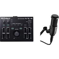 Roland VT-4 Vocal Transformer + Audio-Technica AT2020 Cardioid Condenser Studio XLR Microphone