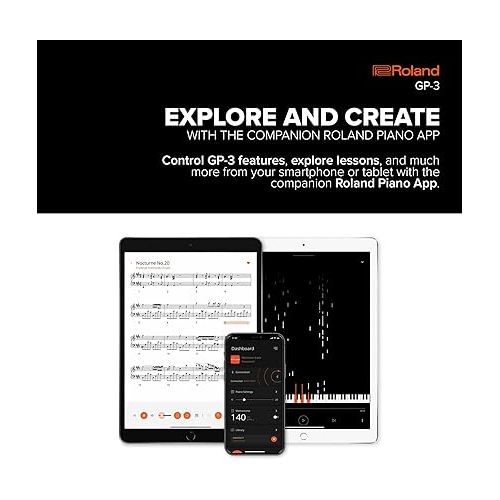 롤랜드 Roland GP-3 Digital Low-Profile Grand Space-Saving Footprint | Premium Piano Technologies | Authentic Tone and Touch | Immersive Sound | Onboard Bluetooth