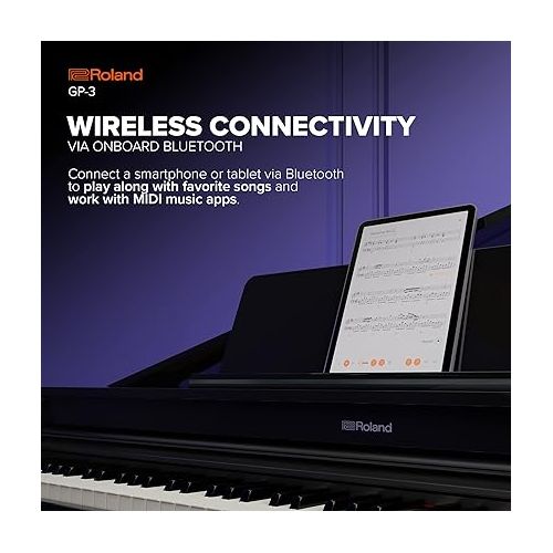 롤랜드 Roland GP-3 Digital Low-Profile Grand Space-Saving Footprint | Premium Piano Technologies | Authentic Tone and Touch | Immersive Sound | Onboard Bluetooth