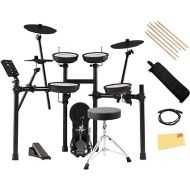 Roland V-Drums TD-07KV Electronic Drum Set Bundle with Drum Throne, Drumstick Bag, 3.5mm Audio Cable, 3 Pairs of Drumsticks, and Austin Bazaar Polishing Cloth