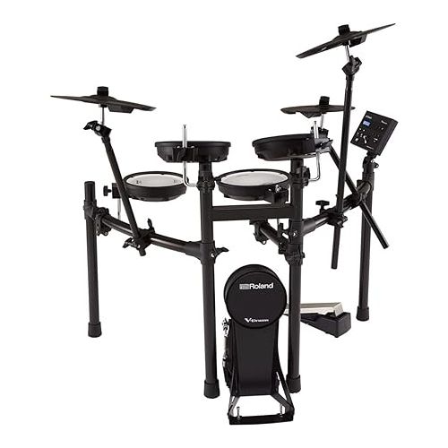 롤랜드 Roland V-Drums TD-07KV Electronic Drum Set Bundle with Drumstick Bag, 3.5mm Audio Cable, 3 Pairs of Drumsticks, and Austin Bazaar Polishing Cloth