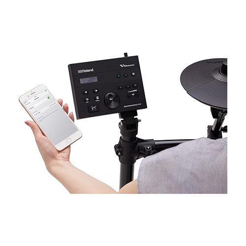 롤랜드 Roland V-Drums TD-07KV Electronic Drum Set Bundle with Drumstick Bag, 3.5mm Audio Cable, 3 Pairs of Drumsticks, and Austin Bazaar Polishing Cloth