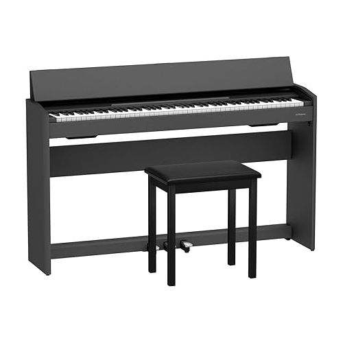 롤랜드 Roland F107 Digital Streamlined and Affordable Home Piano with Attractive Modern Design | Perfect for Beginners | Class-Leading Sound and Playability | Onboard Bluetooth