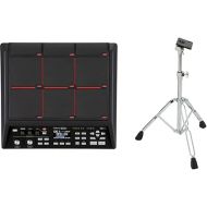 Roland SPD-SX Percussion Sampling Pad with 4GB Internal Memory, Black medium and Roland PDS-20 Drum Pad Solid Stand Support Percussion Instruments (PDS-20), chrome