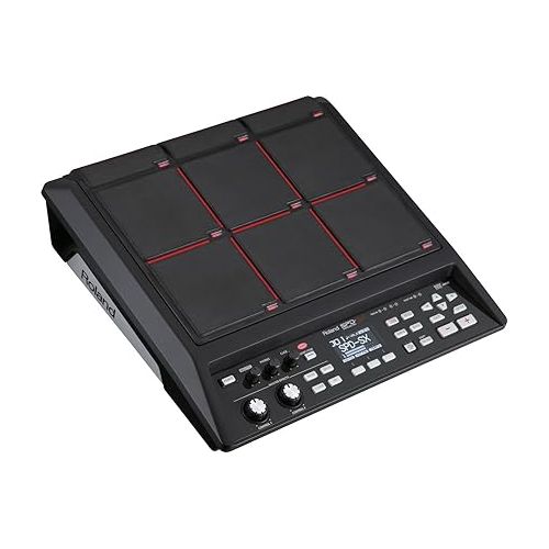 롤랜드 Roland SPD-SX Percussion Sampling Pad with 4GB Internal Memory, Black medium and Roland PDS-20 Drum Pad Solid Stand Support Percussion Instruments (PDS-20), chrome