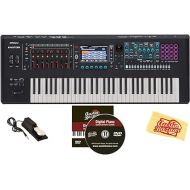 Roland Fantom-06 Synthesizer Keyboard - Bundle with Sustain Pedal, Instructional DVD, Online Piano Lessons, and Austin Bazaar Polishing Cloth