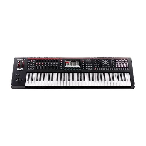 롤랜드 Roland Fantom-06 Synthesizer Keyboard - Bundle with Sustain Pedal, Instructional DVD, Online Piano Lessons, and Austin Bazaar Polishing Cloth