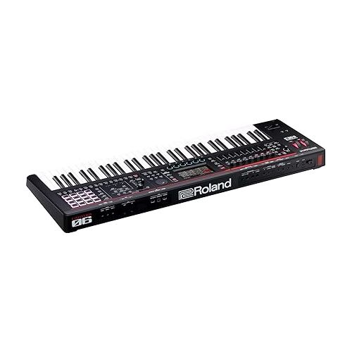 롤랜드 Roland Fantom-06 Synthesizer Keyboard - Bundle with Sustain Pedal, Instructional DVD, Online Piano Lessons, and Austin Bazaar Polishing Cloth