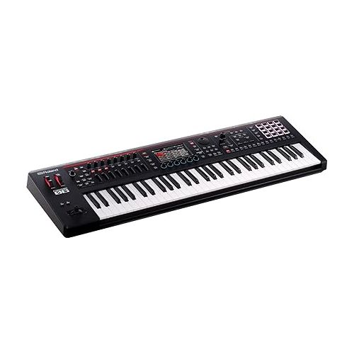 롤랜드 Roland Fantom-06 Synthesizer Keyboard - Bundle with Sustain Pedal, Instructional DVD, Online Piano Lessons, and Austin Bazaar Polishing Cloth