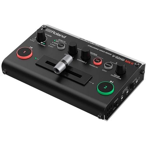 롤랜드 Roland V-02HD MK II - Streaming Video Mixer - The World’s Easiest Two-Camera Livestreaming Solution. Ideal for Online Teachers, Gamers, Worship and All Other Content Makers