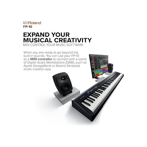 롤랜드 Roland FP-10 88-key Entry Level Digital Keyboard with Bluetooth