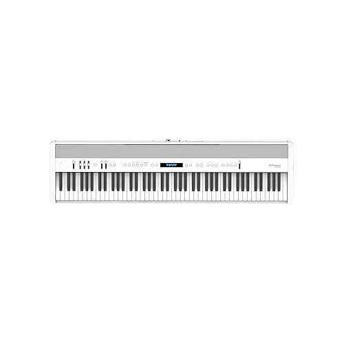 롤랜드 Roland FP-60X 88-Key Digital Piano - White Bundle with Adjustable Stand, Bench, Deluxe Sustain Pedal, Instructional DVD, Online Piano Lessons, and Austin Bazaar Polishing Cloth - White