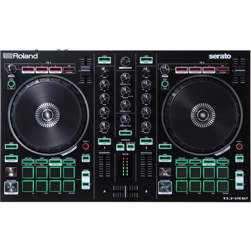 롤랜드 Roland DJ-202 2-Channel, 4-Deck DJ Controller for Serato DJ Lite