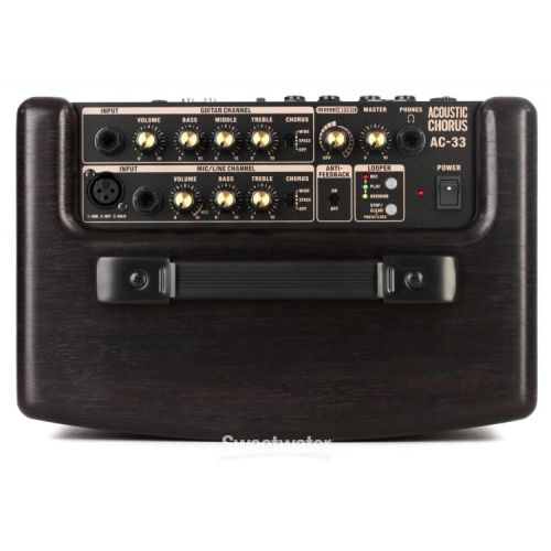 롤랜드 Roland AC-33 30-watt Battery Powered Portable Acoustic Amp - Rosewood