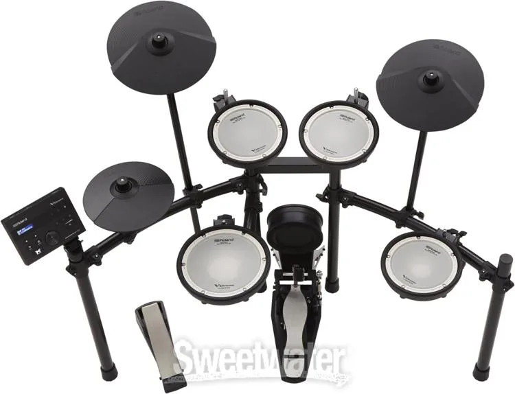 롤랜드 Roland V-Drums TD-07KV Electronic Drum Set Single Bass Essentials Bundle