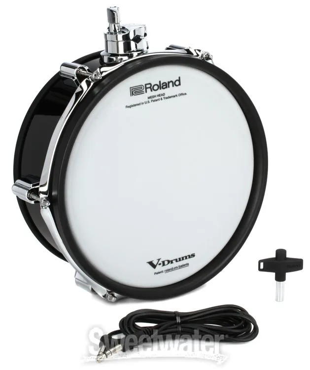 롤랜드 Roland PDA100L-BK V-Drums Acoustic Design Shallow 10-inch Tom Pad - Black