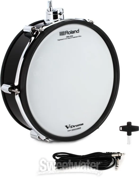 롤랜드 Roland PDA120L-BK V-Drums Acoustic Design Shallow 12-inch Tom Pad - Black