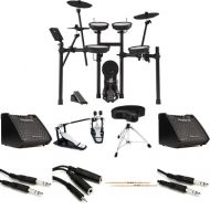 Roland V-Drums TD-07KV Electronic Drum Set Double Bass Essentials & Monitor Bundle