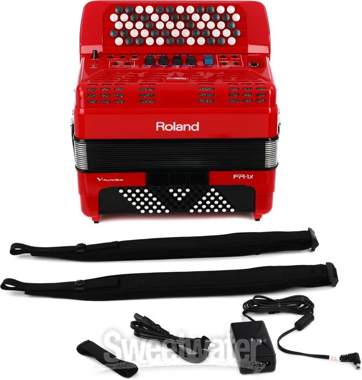 롤랜드 Roland FR-1xb Button-type V-Accordion - Red