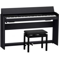 Roland F701 Digital Upright Piano - Coal Black