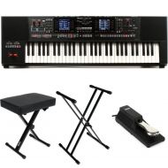 Roland E-A7 61-key Arranger Keyboard Essential Keyboard Bundle