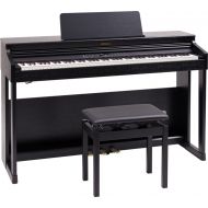 Roland RP701 Digital Upright Piano - Contemporary Black Finish with Matching Bench