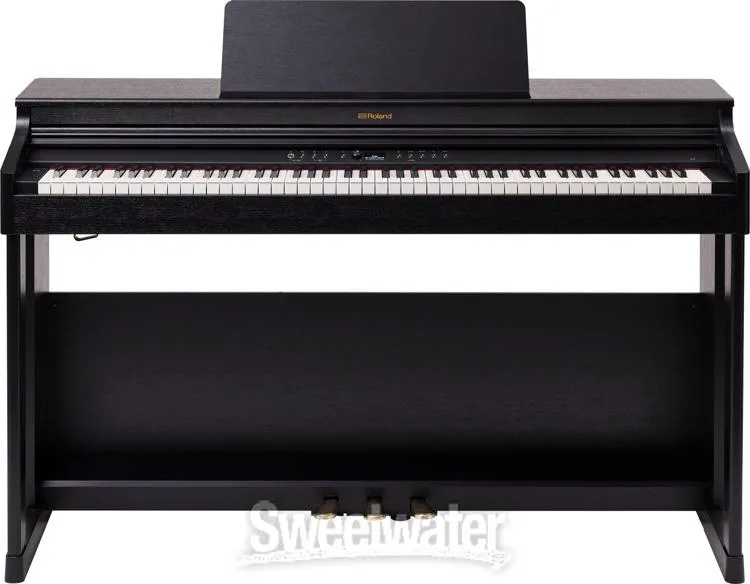 롤랜드 Roland RP701 Digital Upright Piano - Contemporary Black Finish with Matching Bench