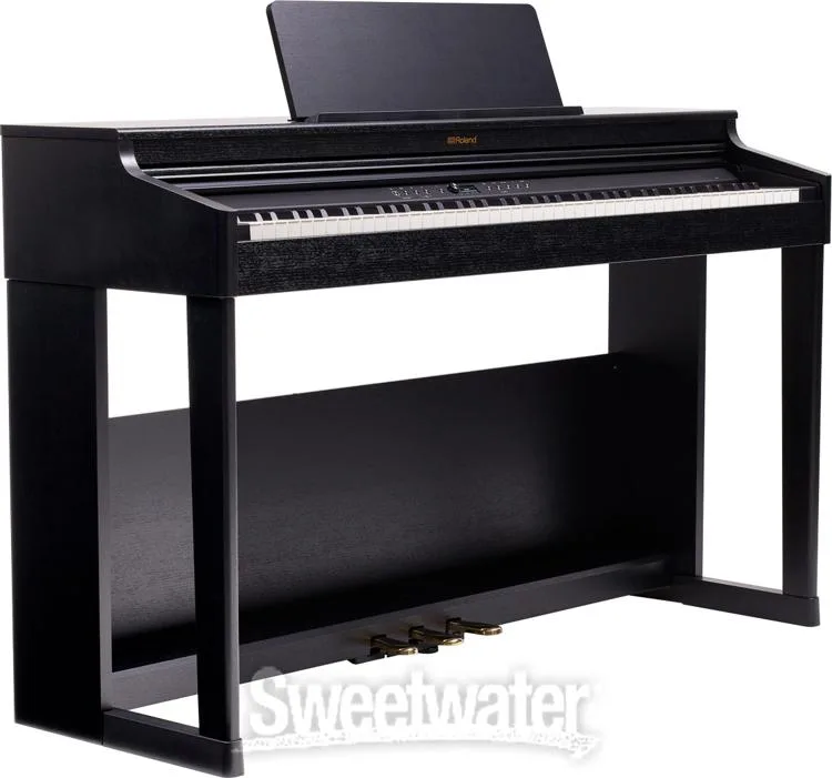 롤랜드 Roland RP701 Digital Upright Piano - Contemporary Black Finish with Matching Bench