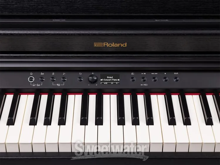 롤랜드 Roland RP701 Digital Upright Piano - Contemporary Black Finish with Matching Bench