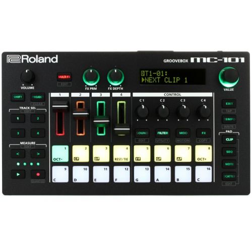 롤랜드 Roland MC-101 4-track Groovebox with Decksaver Cover