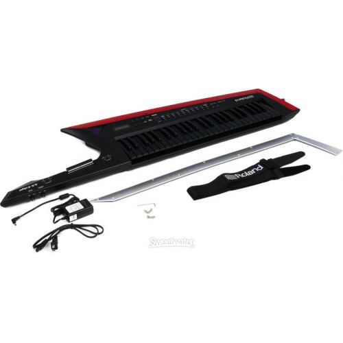 롤랜드 Roland AX-Edge 49-key Keytar Synthesizer Essentials Bundle - Black