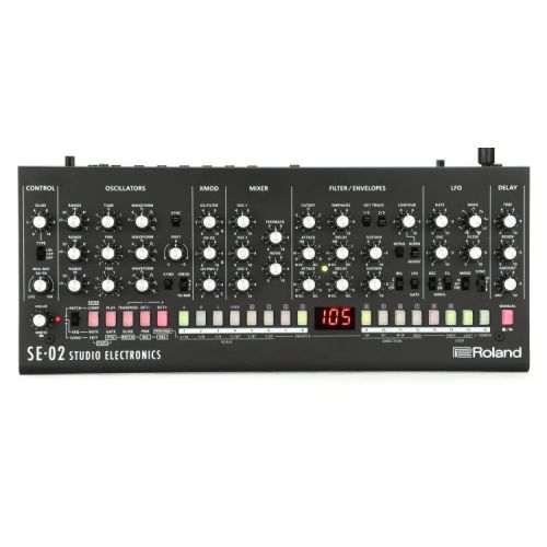 롤랜드 Roland SE-02 Analog Synthesizer Module with Keyboard and Decksaver Bundle