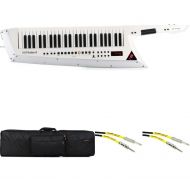 Roland AX-Edge 49-key Keytar Synthesizer Stage Bundle - White