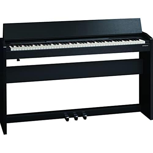 롤랜드 Roland F-140R Compact 88 Console Digital Piano with Bluetooth MIDI/USB and Weighted Hammer-Action Keyboard with Ivory Feel, Stereo Speakers, Key Cover, Contemporary Black Finish (F