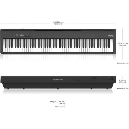 롤랜드 Roland FP-30 Digital Piano - Black Bundle with Roland DP-10 Damper Pedal, Adjustable Stand, Bench, Dust Cover, Austin Bazaar Instructional DVD, and Polishing Cloth