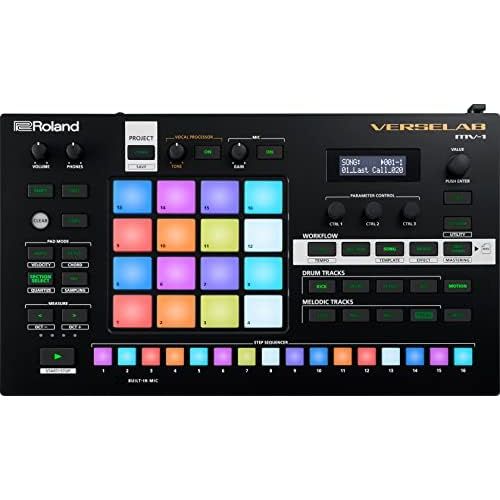 롤랜드 [아마존베스트]Roland VERSELAB MV-1 ZEN-Core Professional Song Production Studio for Songwriters and Singers. 4x4 pads and TR-REC Step Sequencer for drums, basslines, and melodic parts, MV1VERSEL