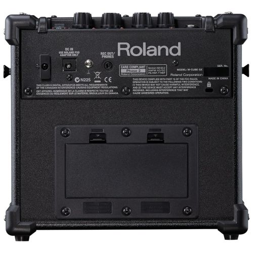 롤랜드 Roland Micro Cube Battery Powered Guitar Amplifier | M-CUBE-GX with 8 DSP Effects, 8 COSM Amplifier Models, Chromatic Tuner, iOS i-Cube Link (Black)