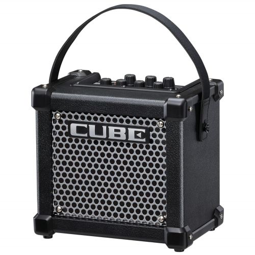 롤랜드 Roland Micro Cube Battery Powered Guitar Amplifier | M-CUBE-GX with 8 DSP Effects, 8 COSM Amplifier Models, Chromatic Tuner, iOS i-Cube Link (Black)