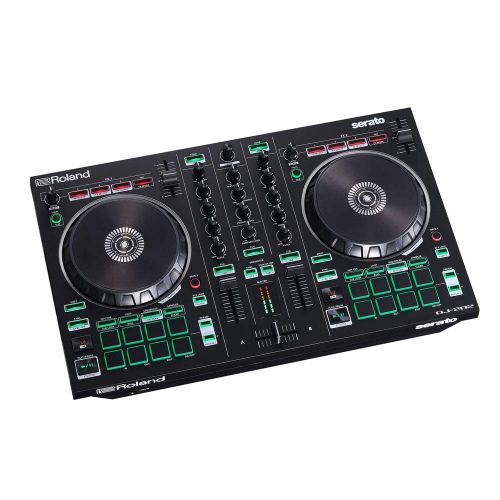 롤랜드 Roland DJ-202 2-channel 4-deck Serato Intro DJ Controller with Microfiber and Free EverythingMusic 1 Year Extended Warranty